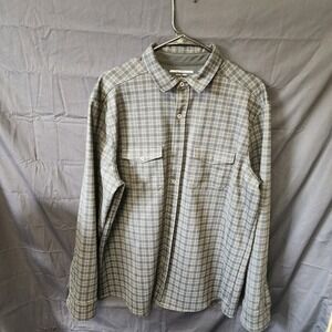 Johnston And Murphy Black‎ Plaid Button Up Long Sleeve Size Large